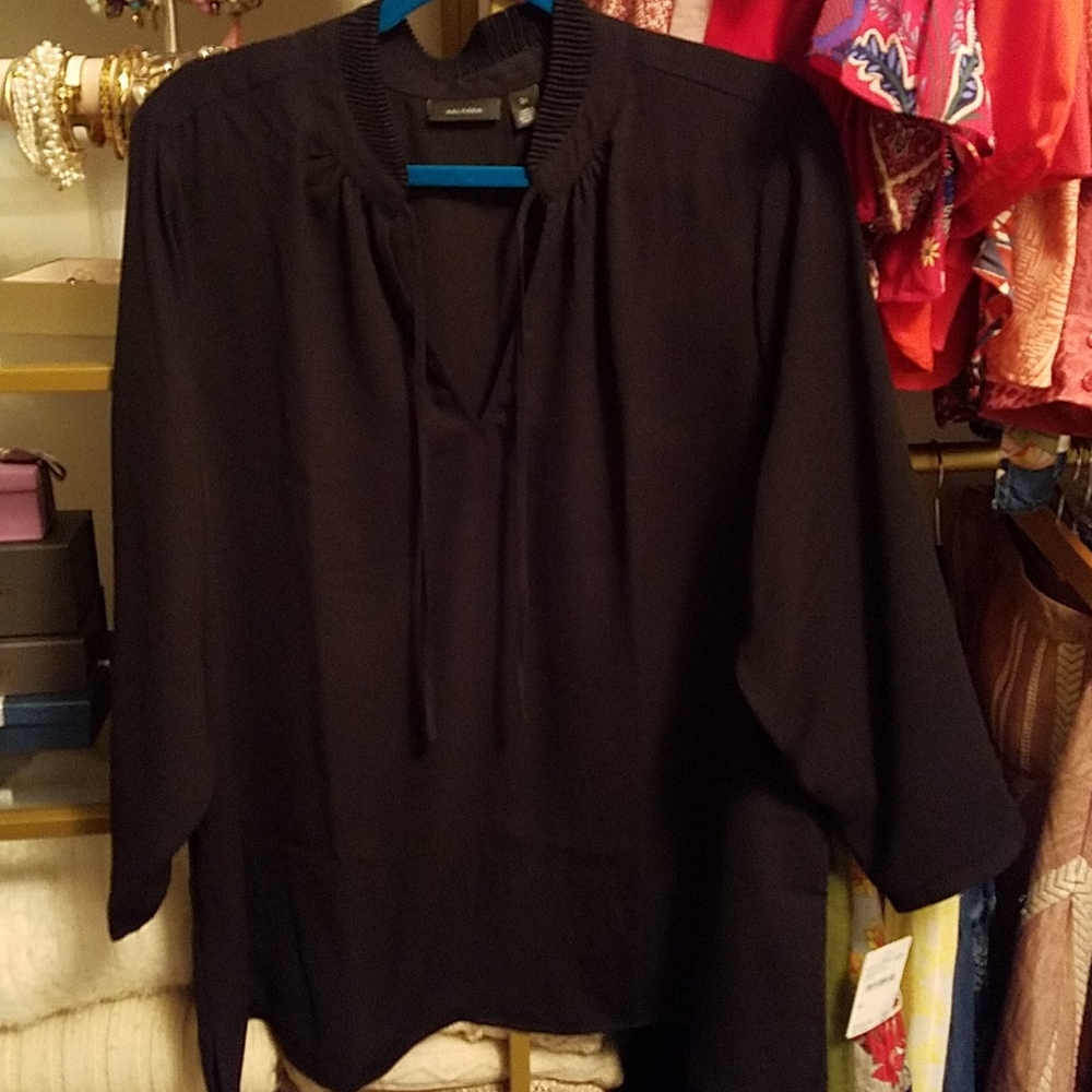 NWT Halogen Black Blouse